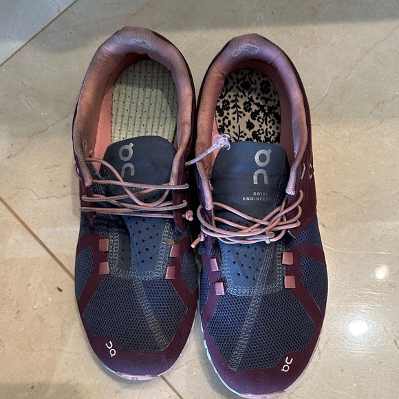 On Running Shoes - On Running Women's Athletic Shoes - Black and Pink